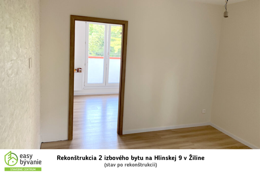 Kompletná rekonštrukcia 3-izbového bytu, Hlinská 9 v Žiline