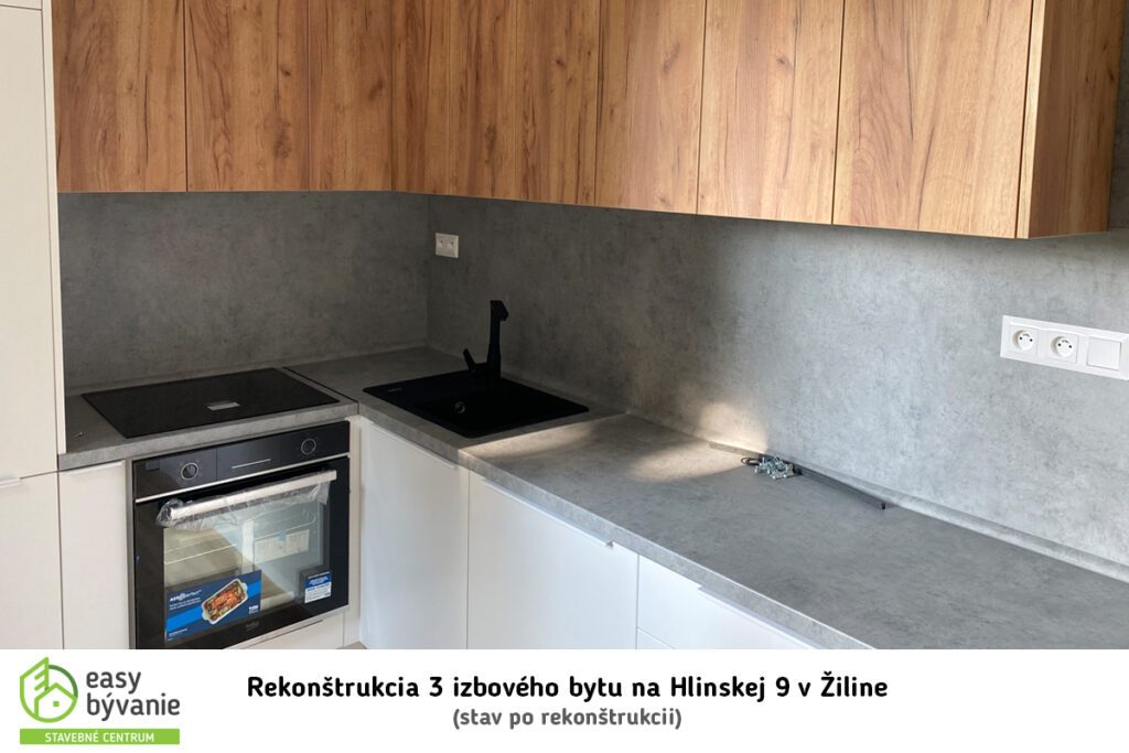 Kompletná rekonštrukcia 3-izbového bytu, Hlinská 9 v Žiline