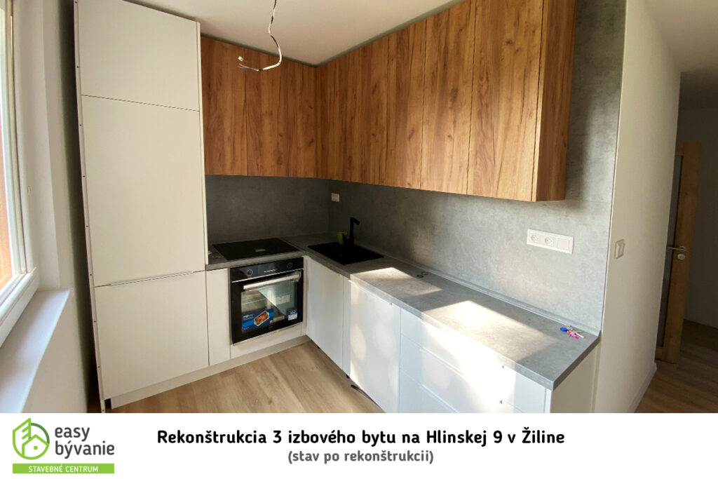 Kompletná rekonštrukcia 3-izbového bytu, Hlinská 9 v Žiline