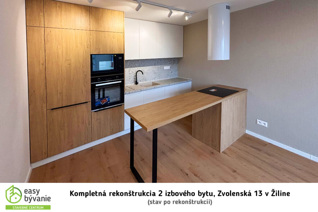 Kompletná rekonštrukcia 2-izbového bytu, Zvolenská 13 v Žiline